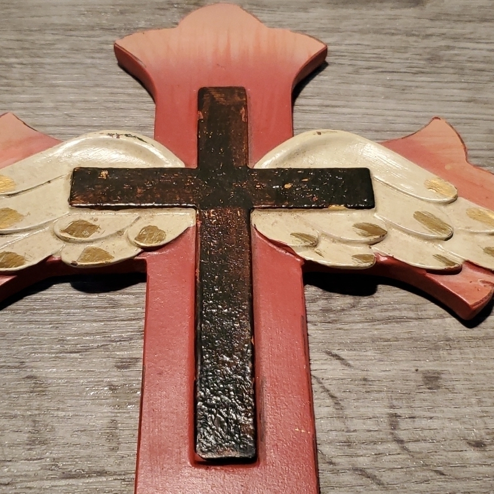 😇 RED INSPIRATIONAL CROSS - Picture 2 of 6